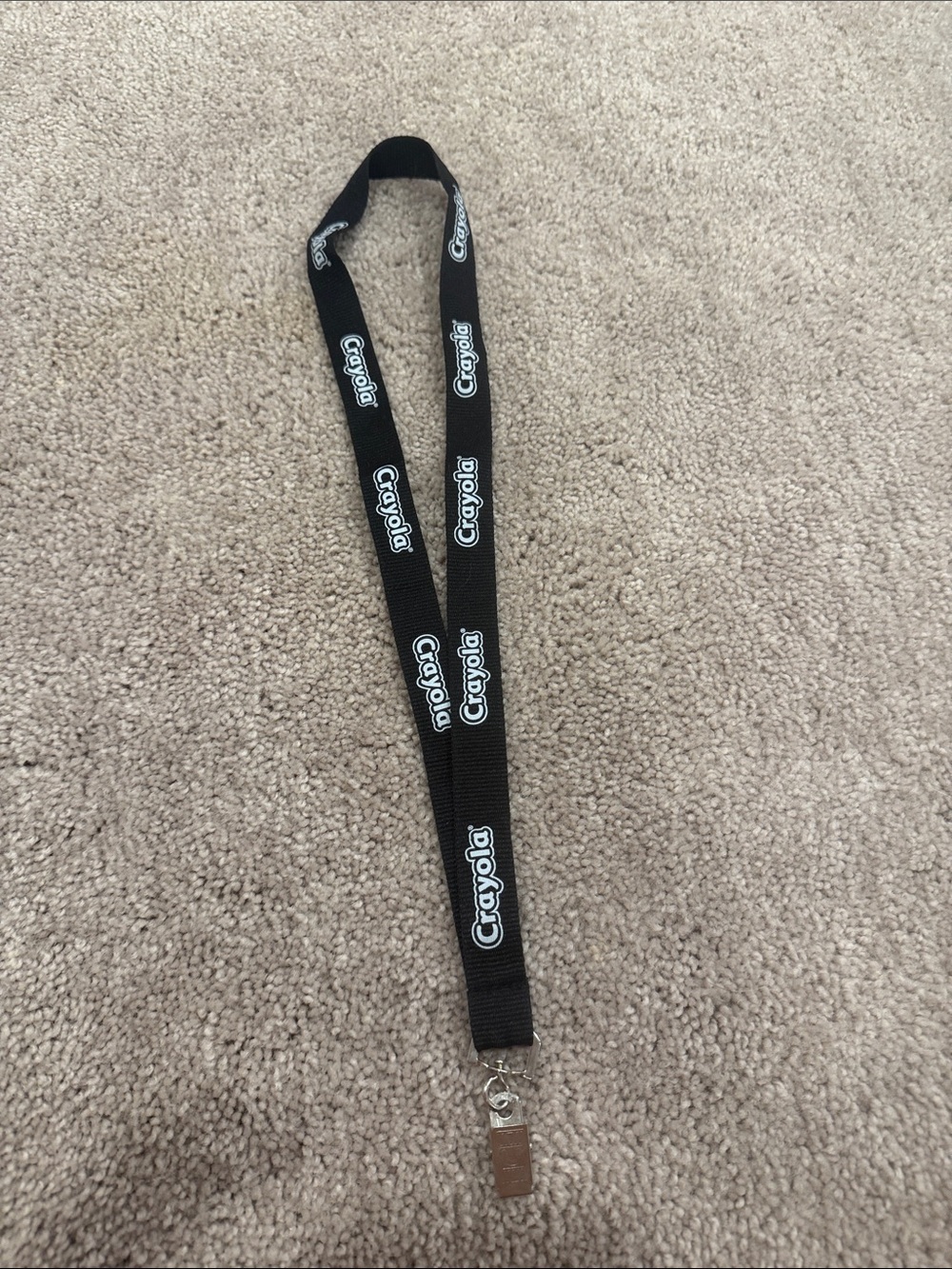 Crayola Black Lanyard with White Logo